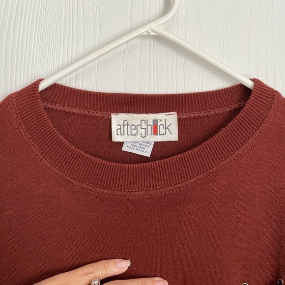 AfterShock Vintage Rust Fringe Sweater Size XL - Picture 6 of 13